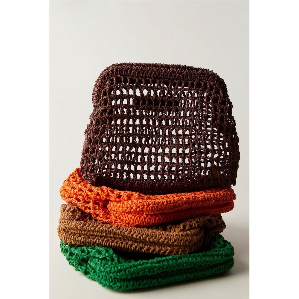 Free People Sand Bound Clutch Chocolate NWT MSRP $58‎